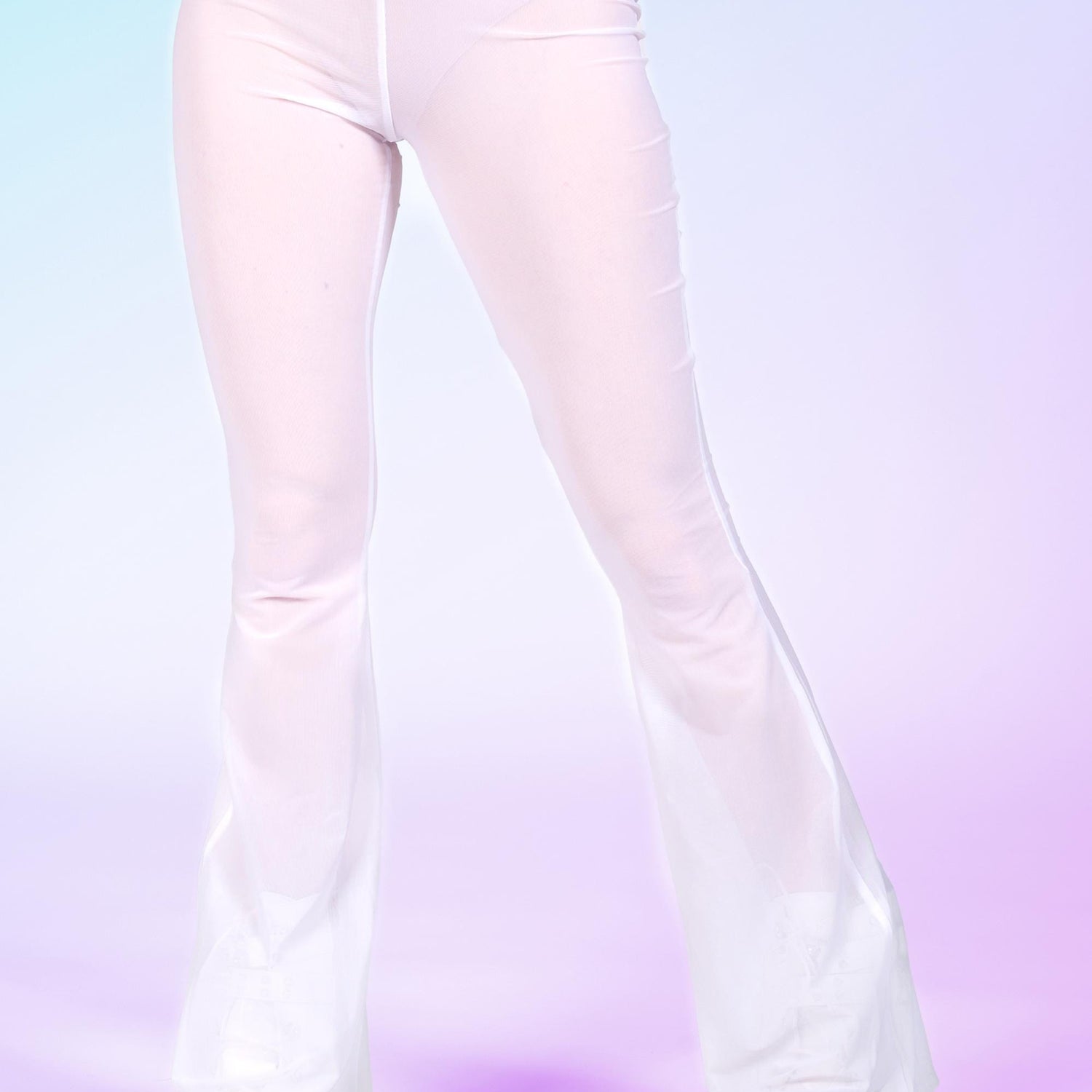 Women Just White Mesh Set