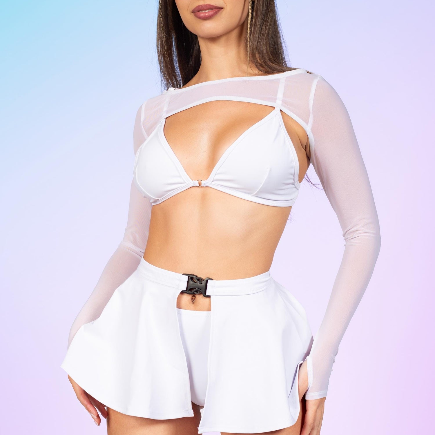 Just White Ring Bralette Top