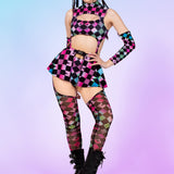 Color Racer Micro Buckle Skirt