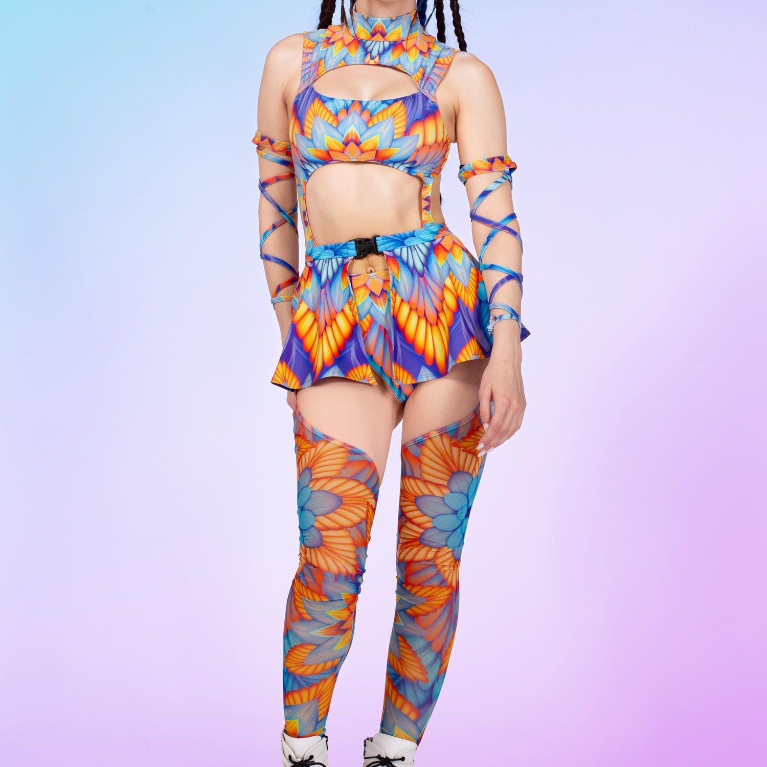 Lotus Chaps Leotard Wraps Set