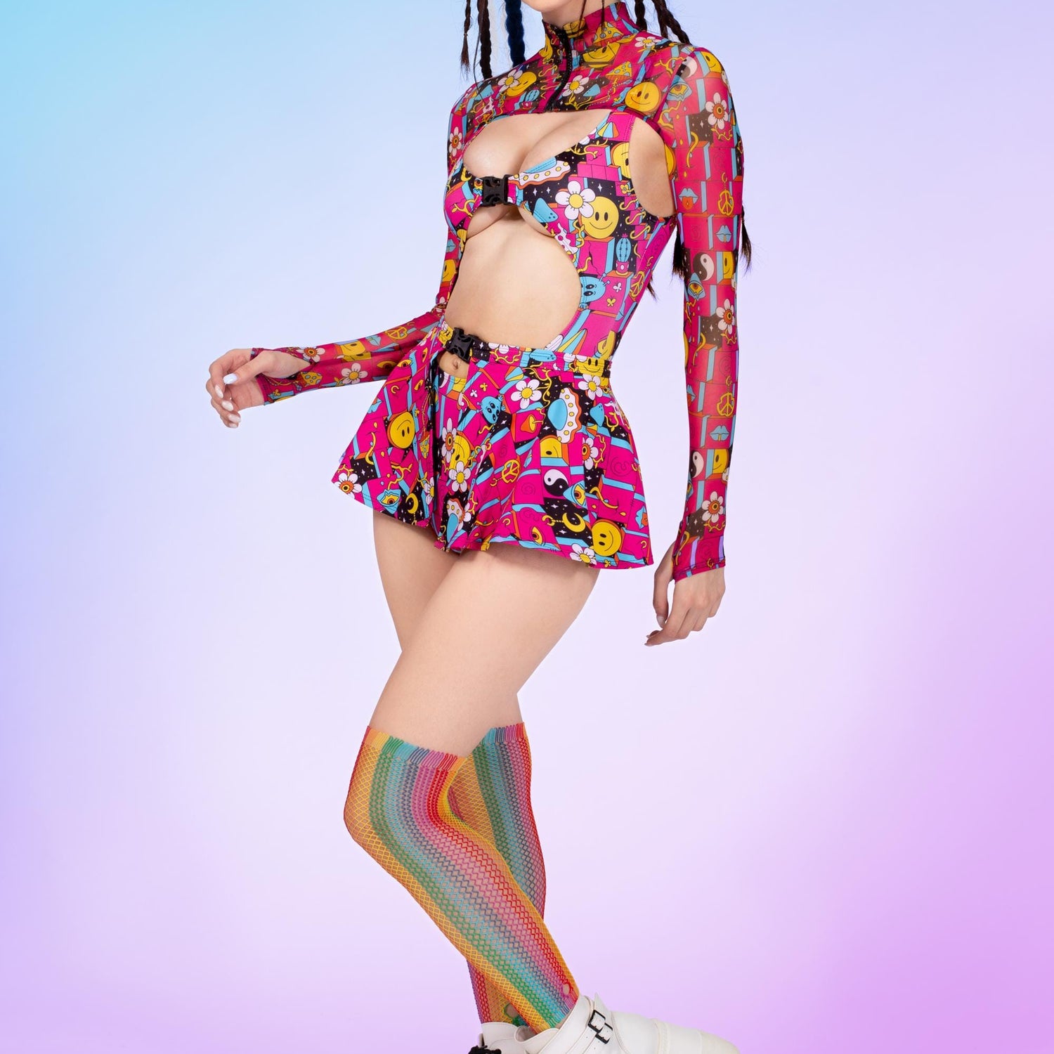 Say Cheese Micro Buckle Skirt Lycra