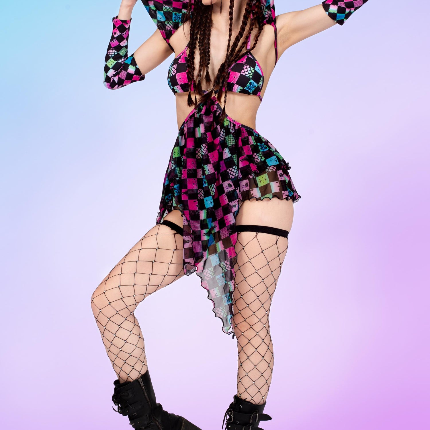 Color Racer Pixie Hooded Set