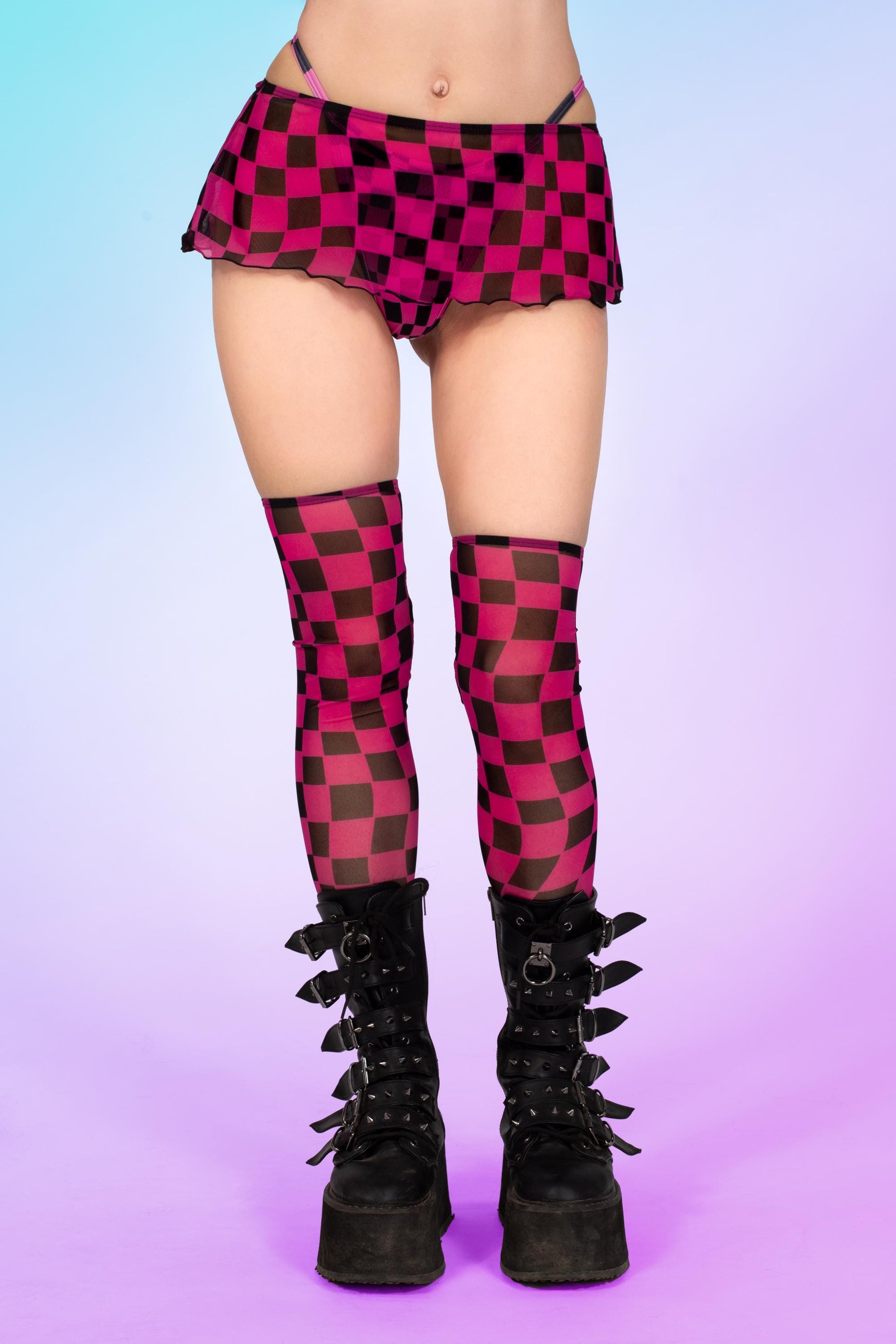 Pink Me Mesh Micro Skirt 1