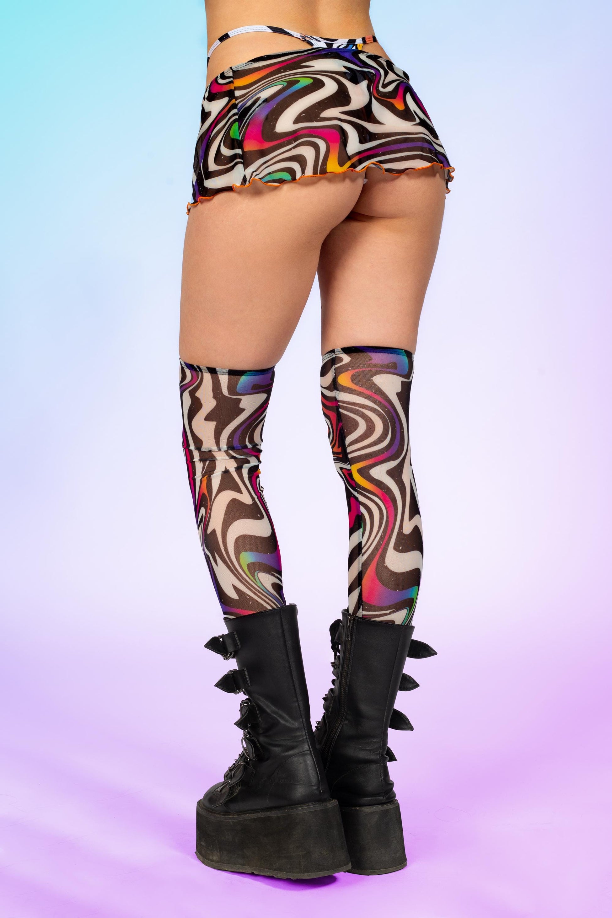 Oil Spill Mesh Micro Skirt 2