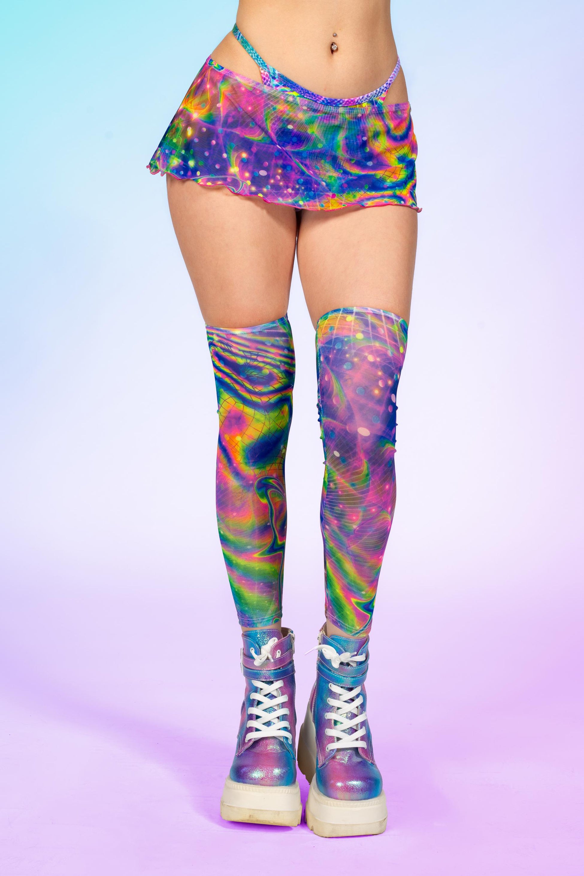 Spilled Melody Mesh Micro Skirt 1