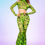 Funnytown Mesh Cold Shoulder Top