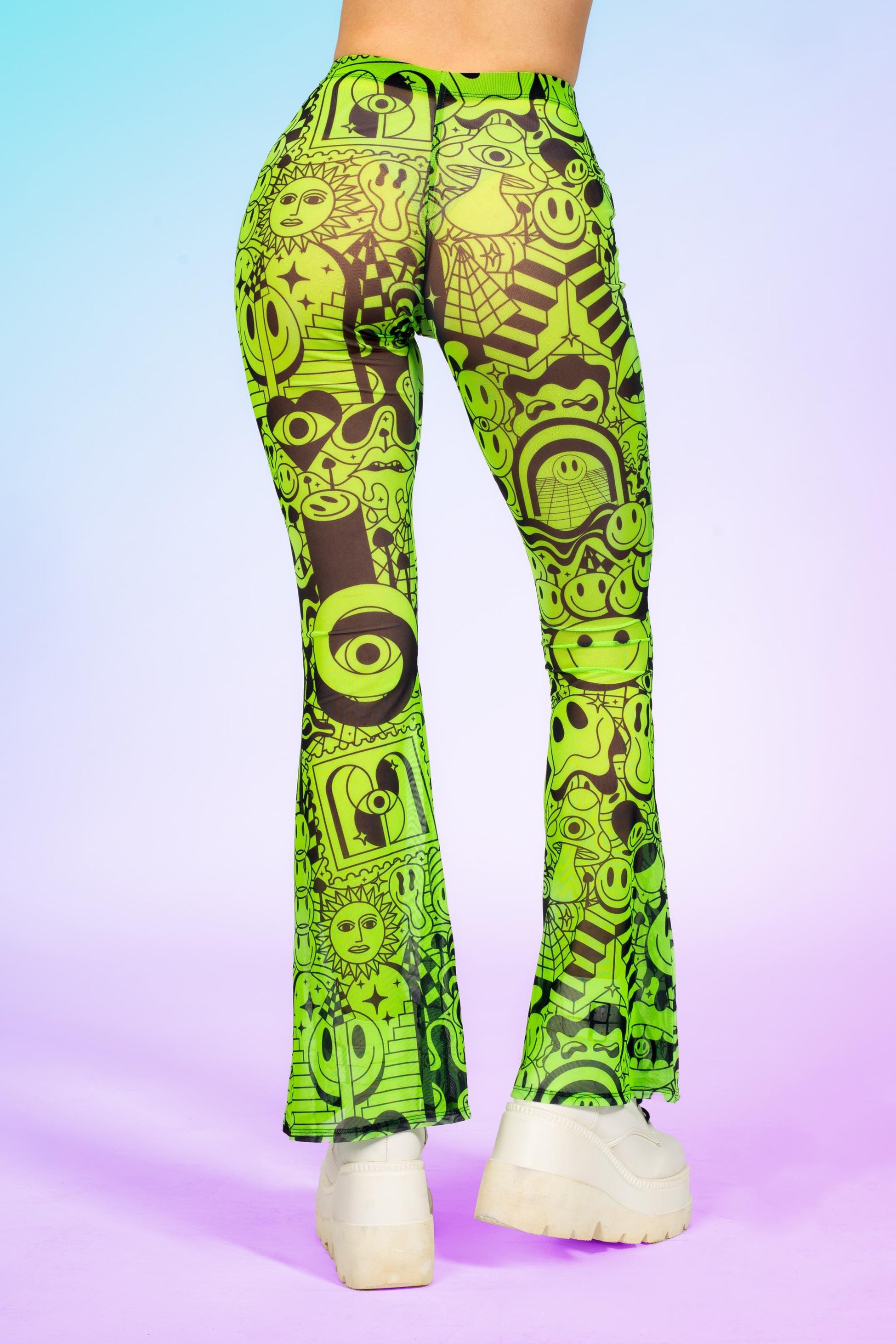 Funnytown Mesh Bell Bottom Pants 2