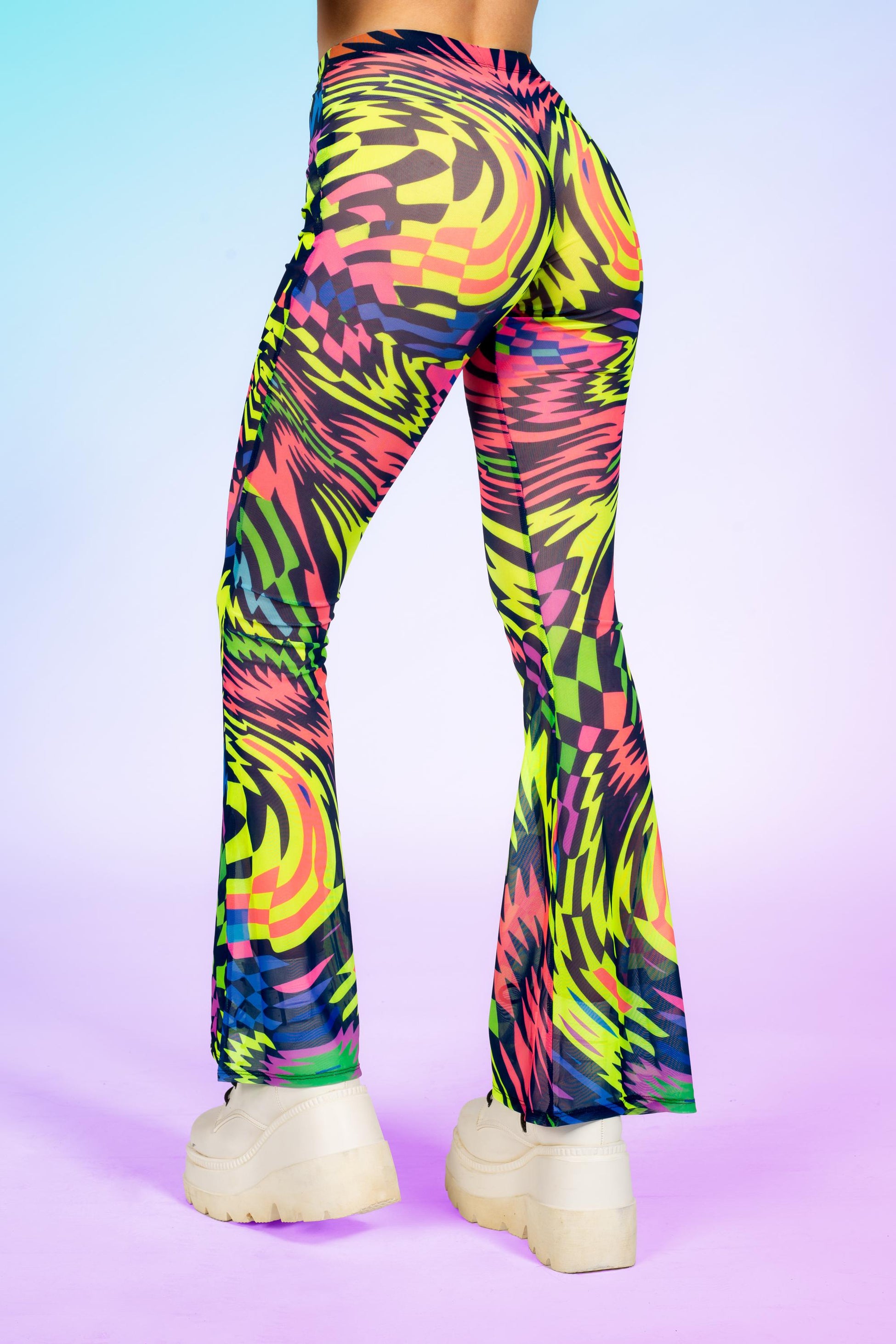 Building Blocks Mesh Bell Bottom Pants 2