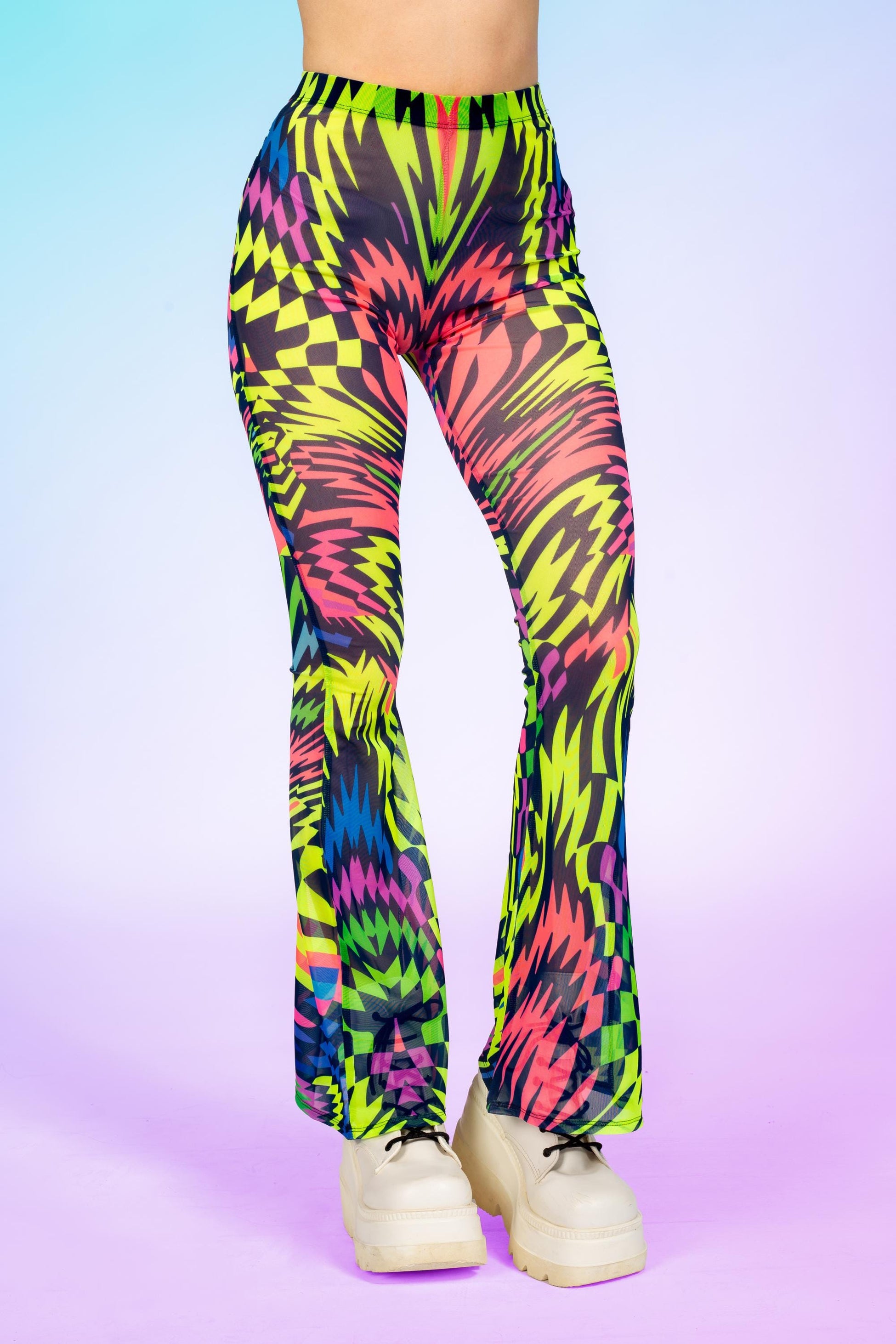 Building Blocks Mesh Bell Bottom Pants 1