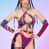 Vivid Vortex Halter Bodysuit