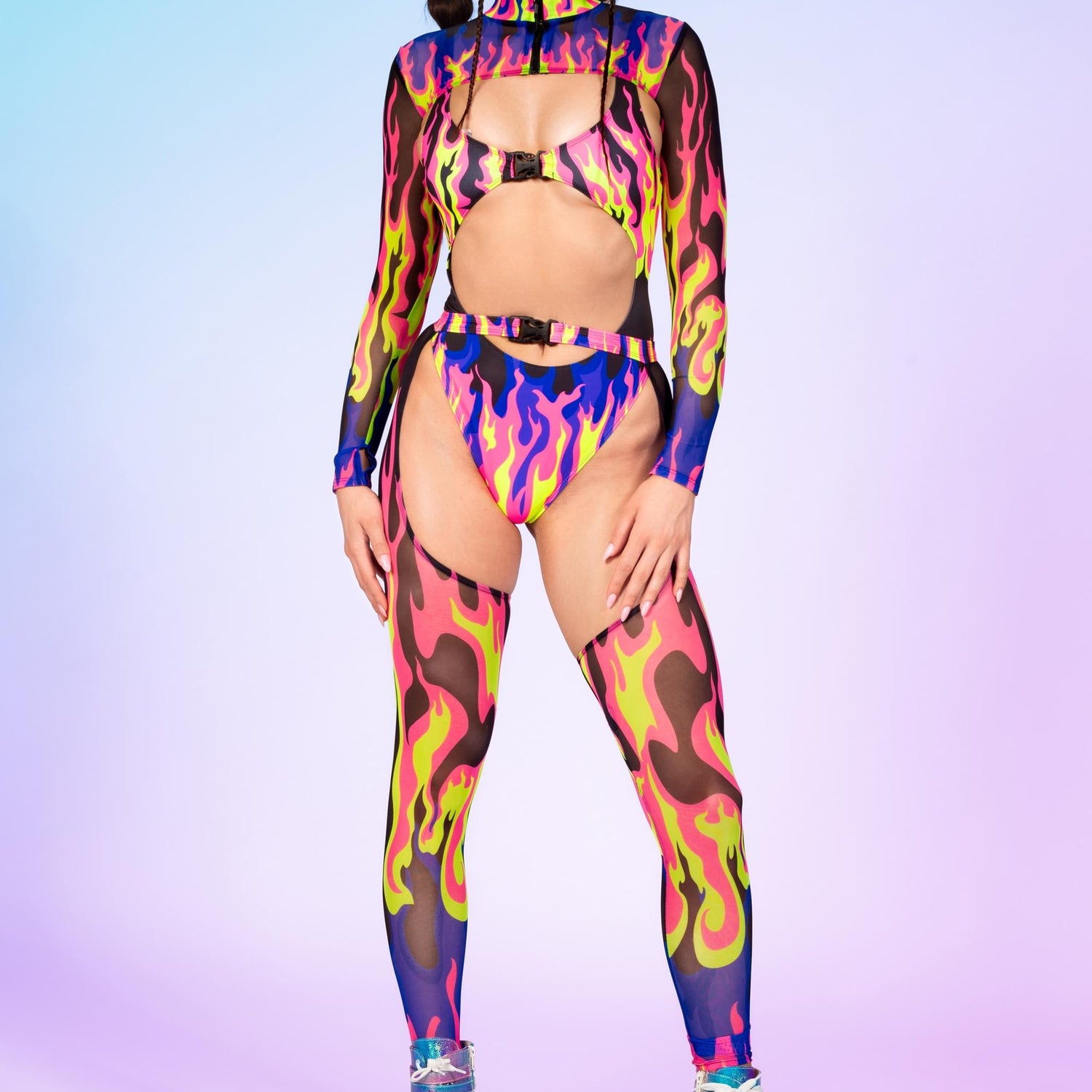 Women Fire Squad Buckle Bodysuit