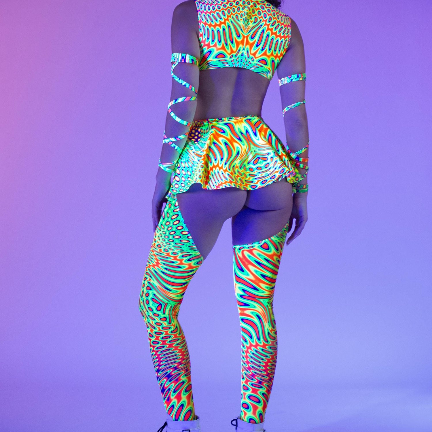 Zuzu Space Chaps Leotard Green, Yellow