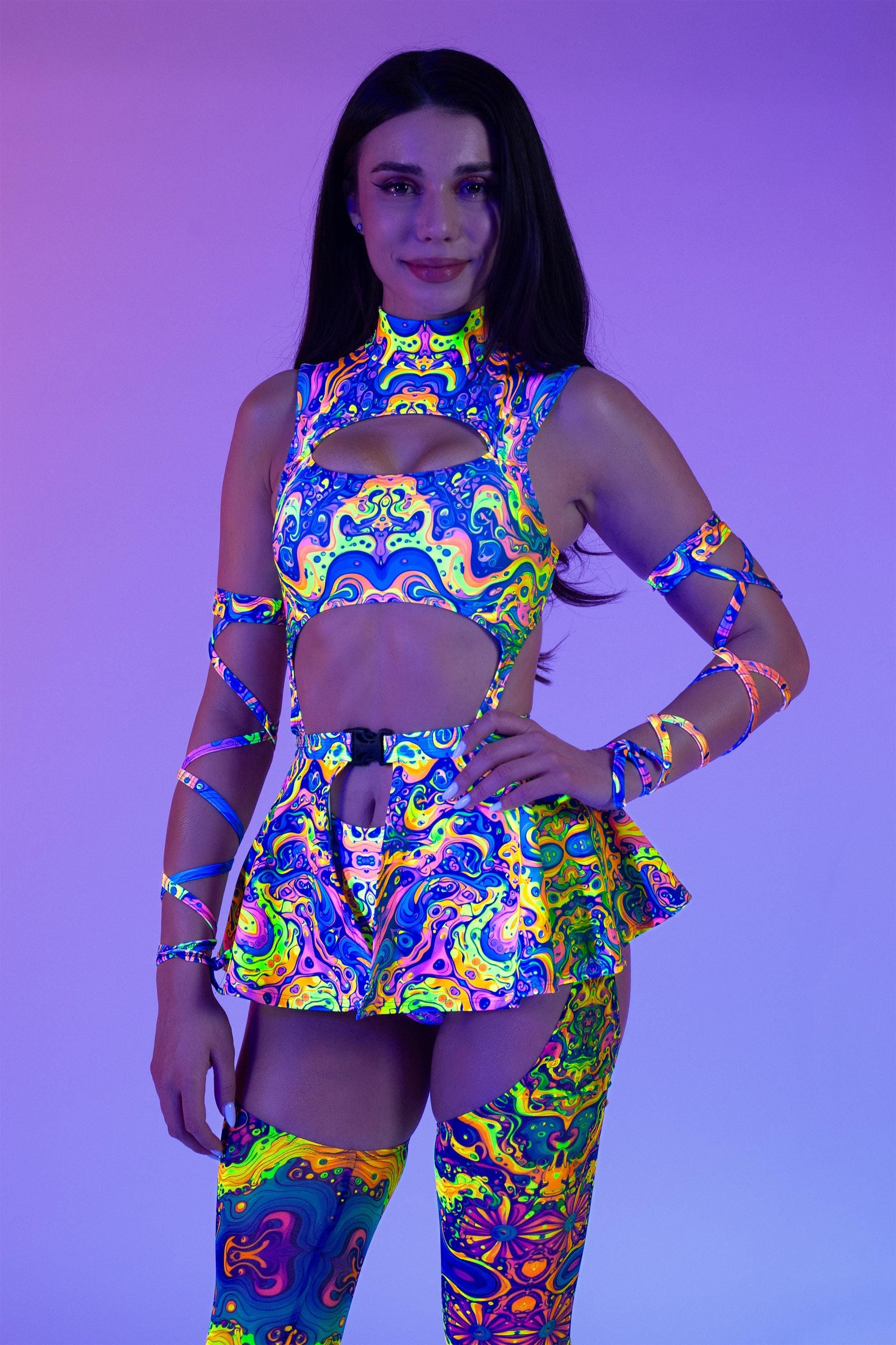 Abstract Concept Chaps Leotard 1