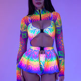 Fractured Lover Buckle Bodysuit