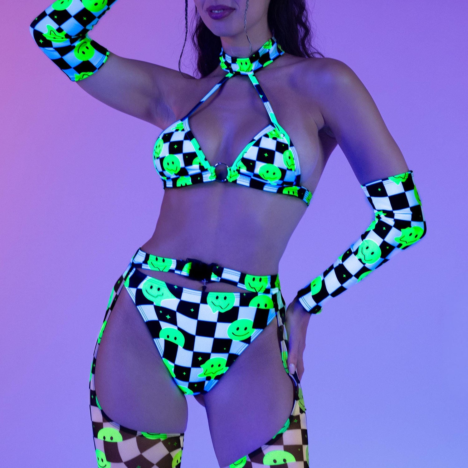 Chess Smiles Choker Chaps Set Festival