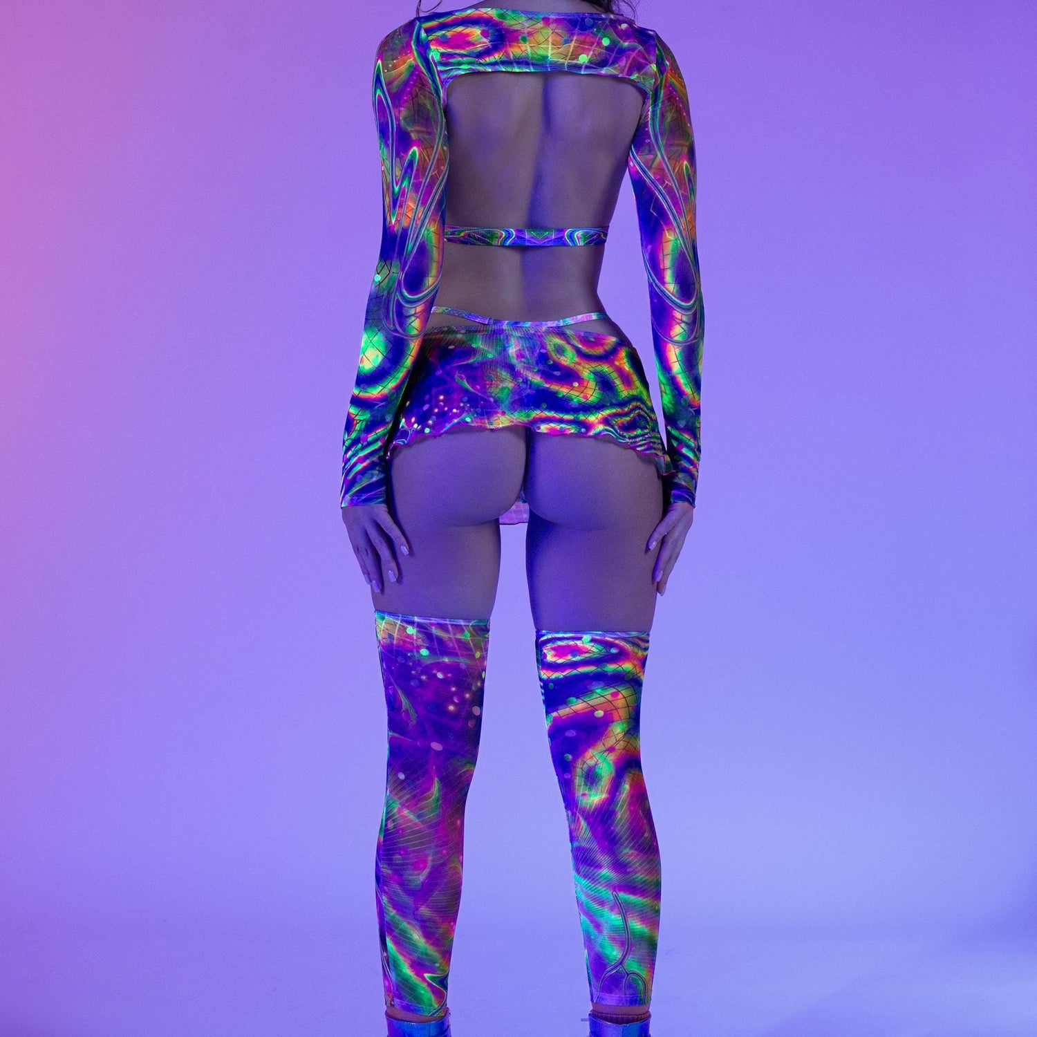 Spilled Melody Mesh Micro Skirt 10