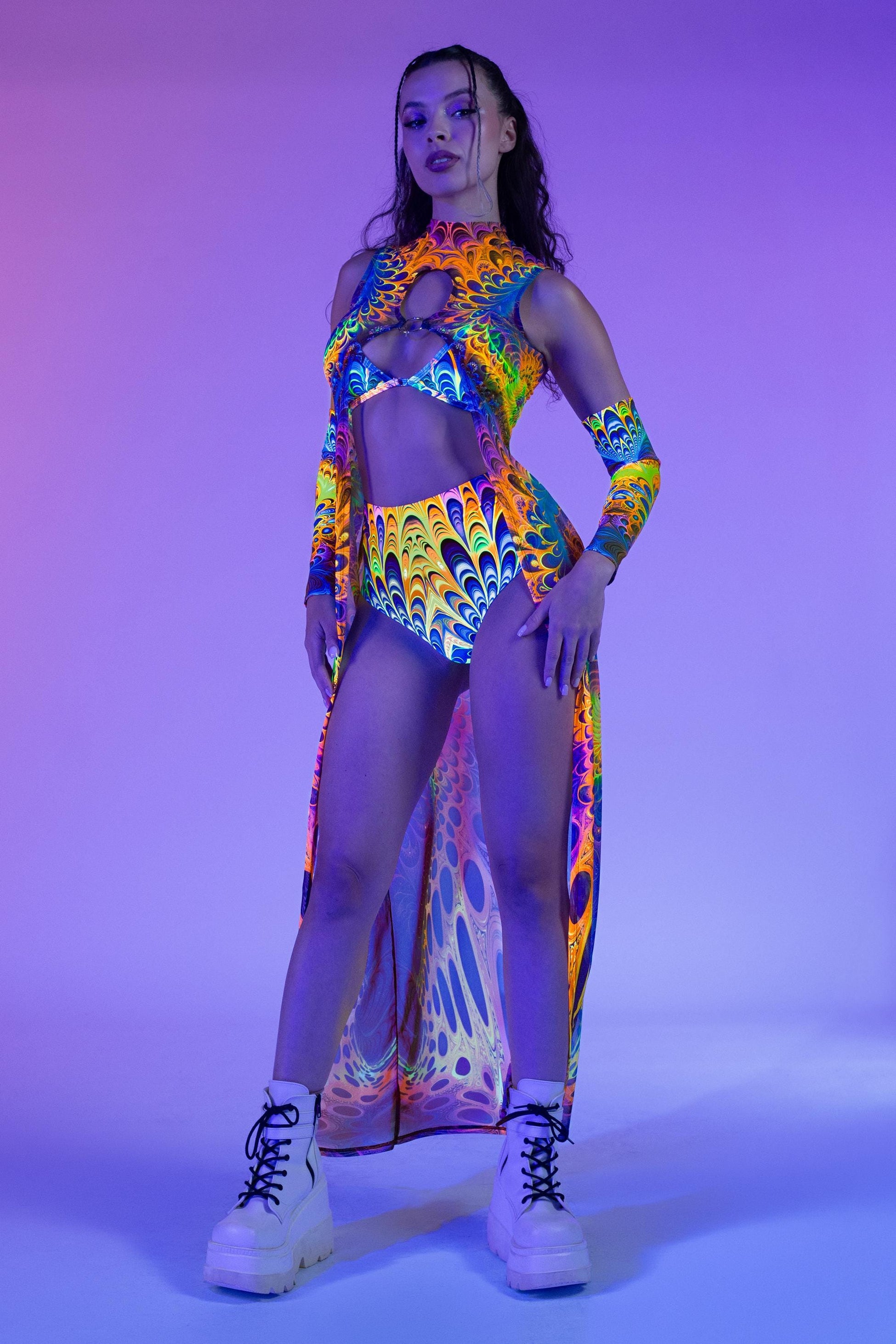 Fractal Galaxy Ring Bralette Top 2