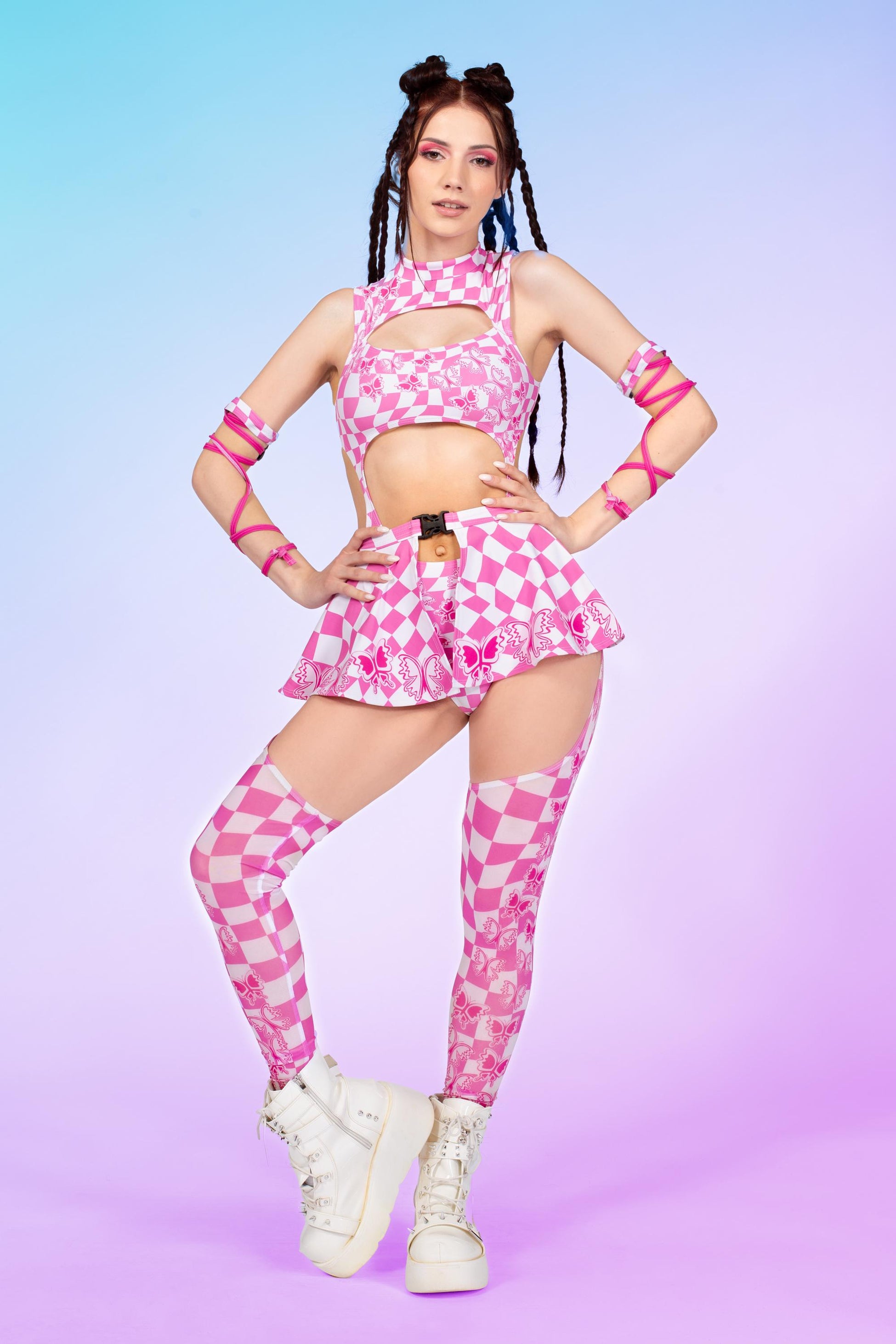 Blushing Butterfly Chaps Leotard 2