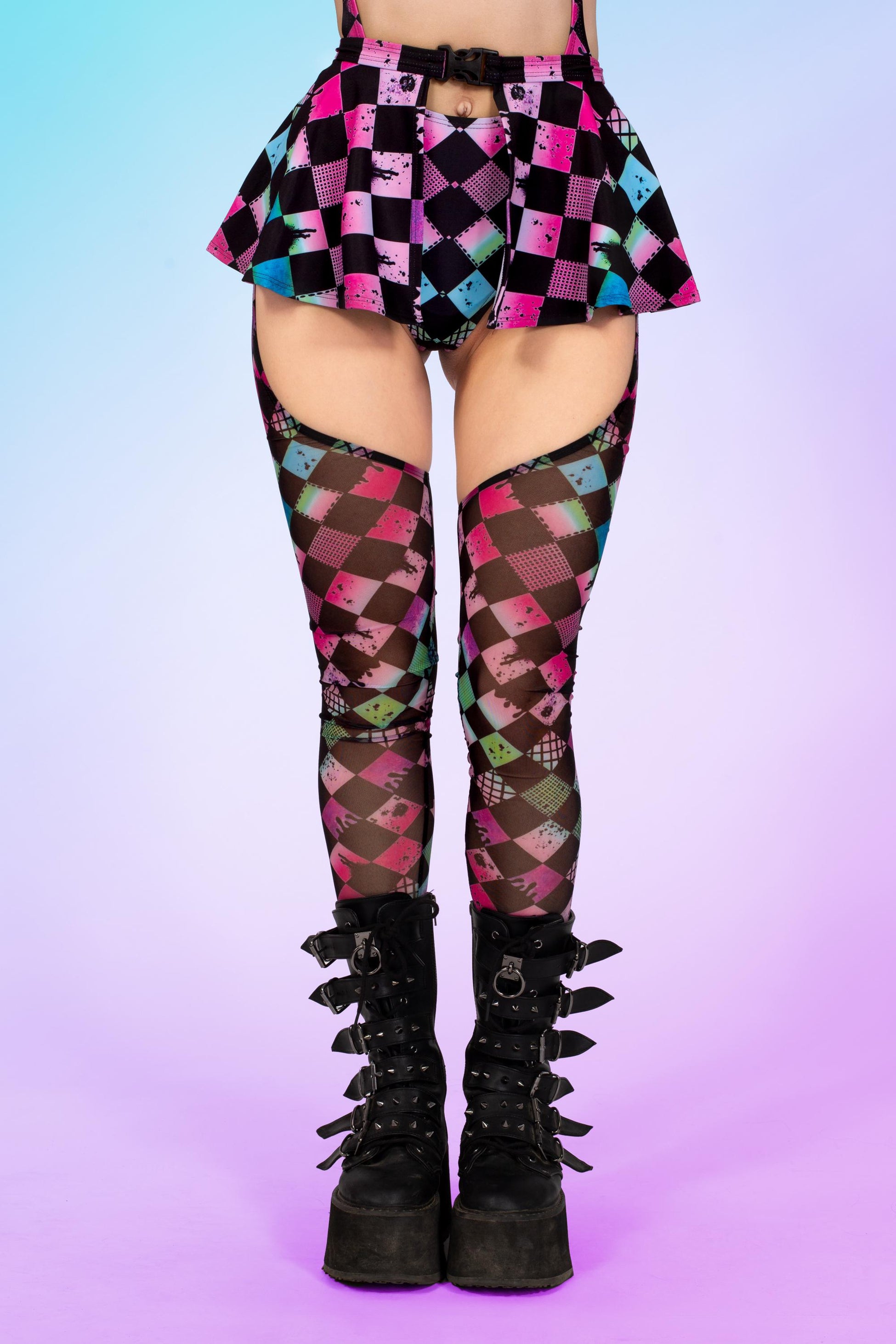 Color Racer Micro Buckle Skirt 1