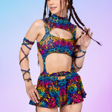 Rainbow Vines Chaps Leotard