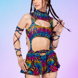 Rainbow Vines Chaps Leotard Wraps Set
