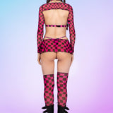 Pink Me Mesh Micro Skirt