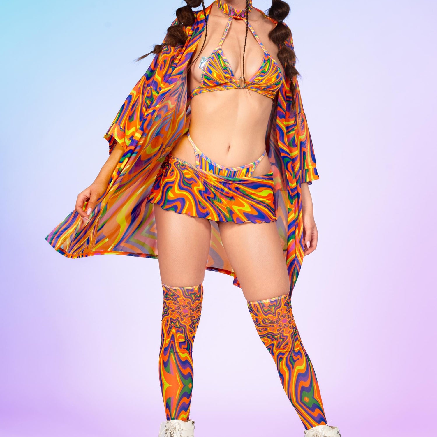 Samsara Mesh Micro Skirt Mesh, UV Reactive