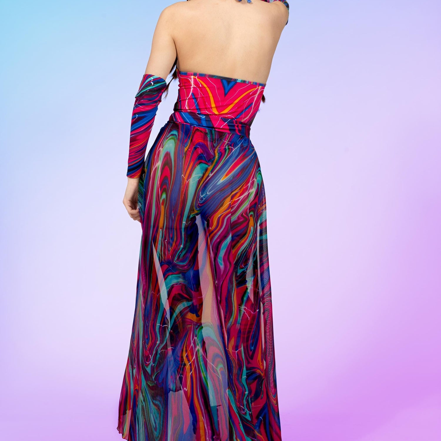 Vivid Vortex Open Front Skirt 6