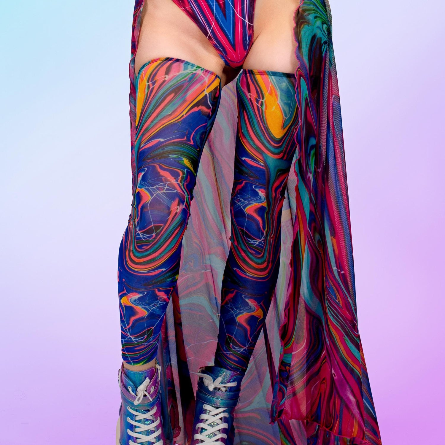 Women Vivid Vortex Halter Bodysuit
