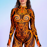 Warrior Paint Mesh Costume