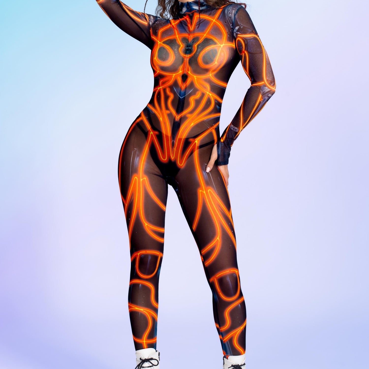 Women Ram Through Mesh Costume