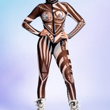 White Lines Mesh Costume