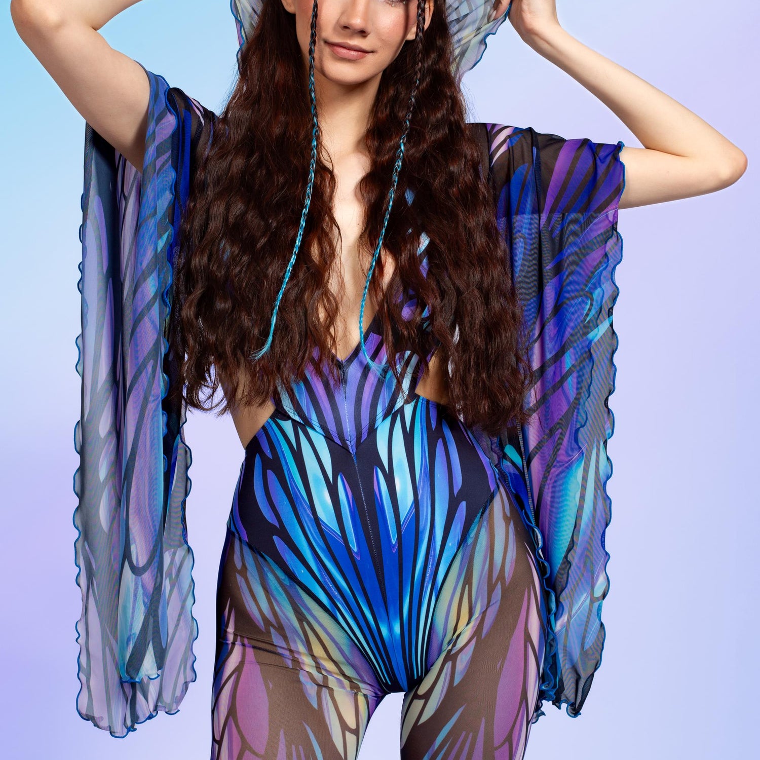 Ascendant Hooded Fairy Costume Blue