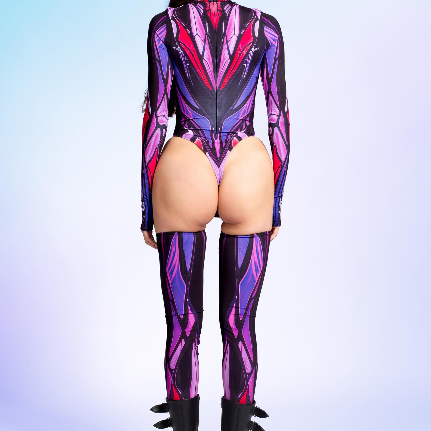 Psyop Back Zip Leotard Lycra