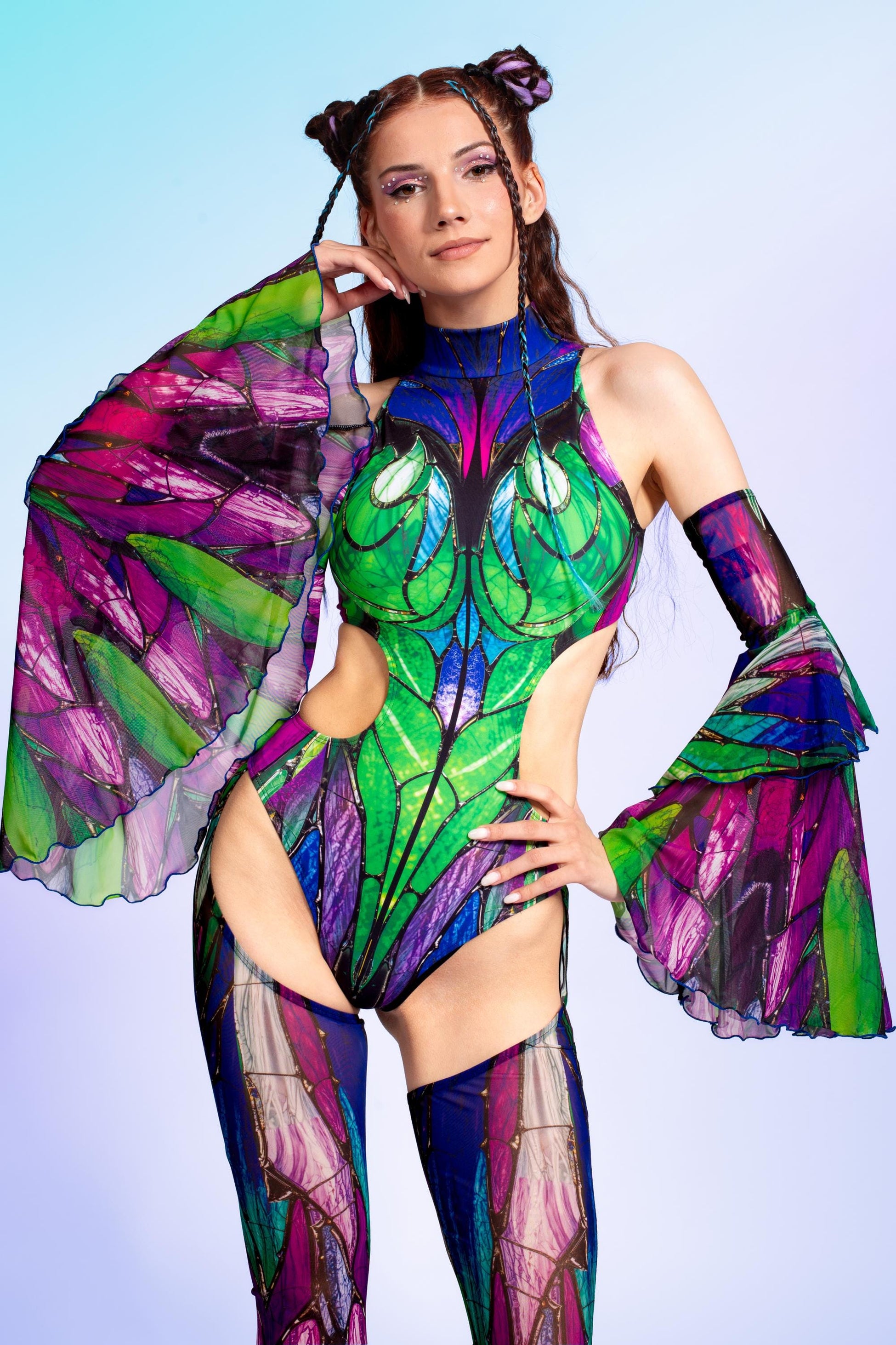 Lucky Charm Backless Chaps Bodysuit 1