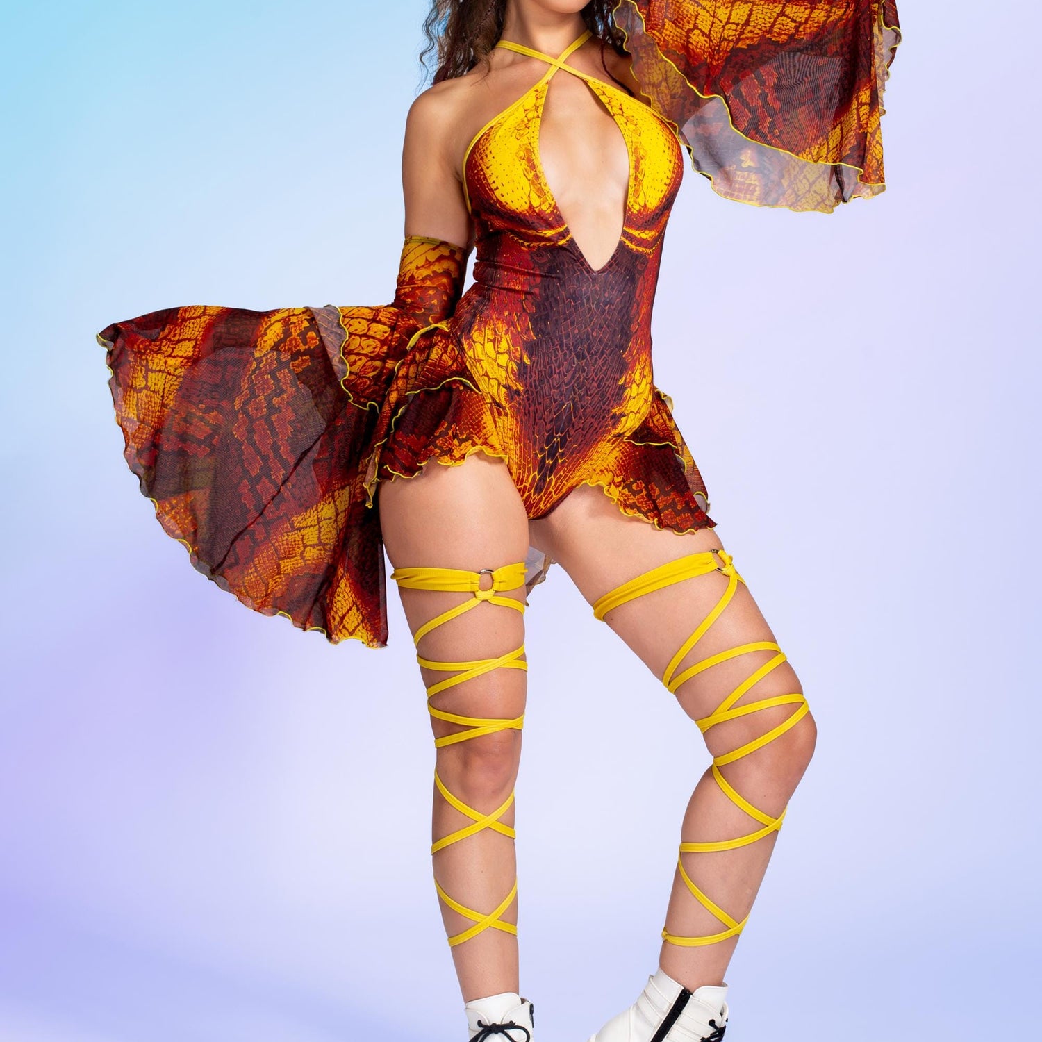 Koi Fairy Bodysuit Orange, Yellow
