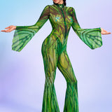 Cicada Flared Mesh Costume
