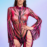 Candy Wrapper Criss-Cross Mesh Costume