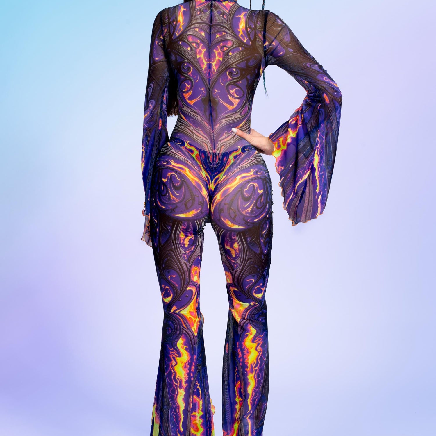 Forged From Quartz Criss-Cross Mesh Costume 7
