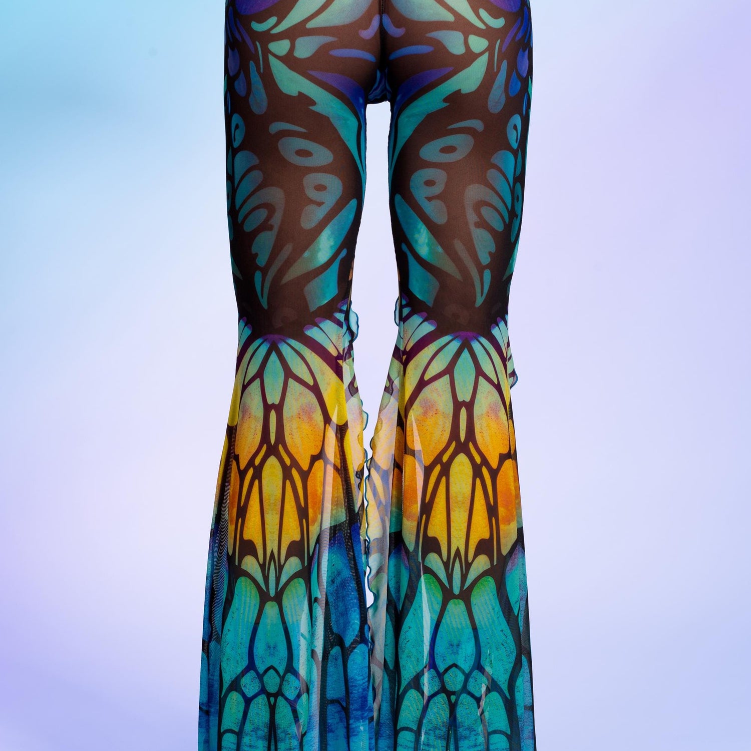 Sweet Fantasy Flared Slit Set Mesh