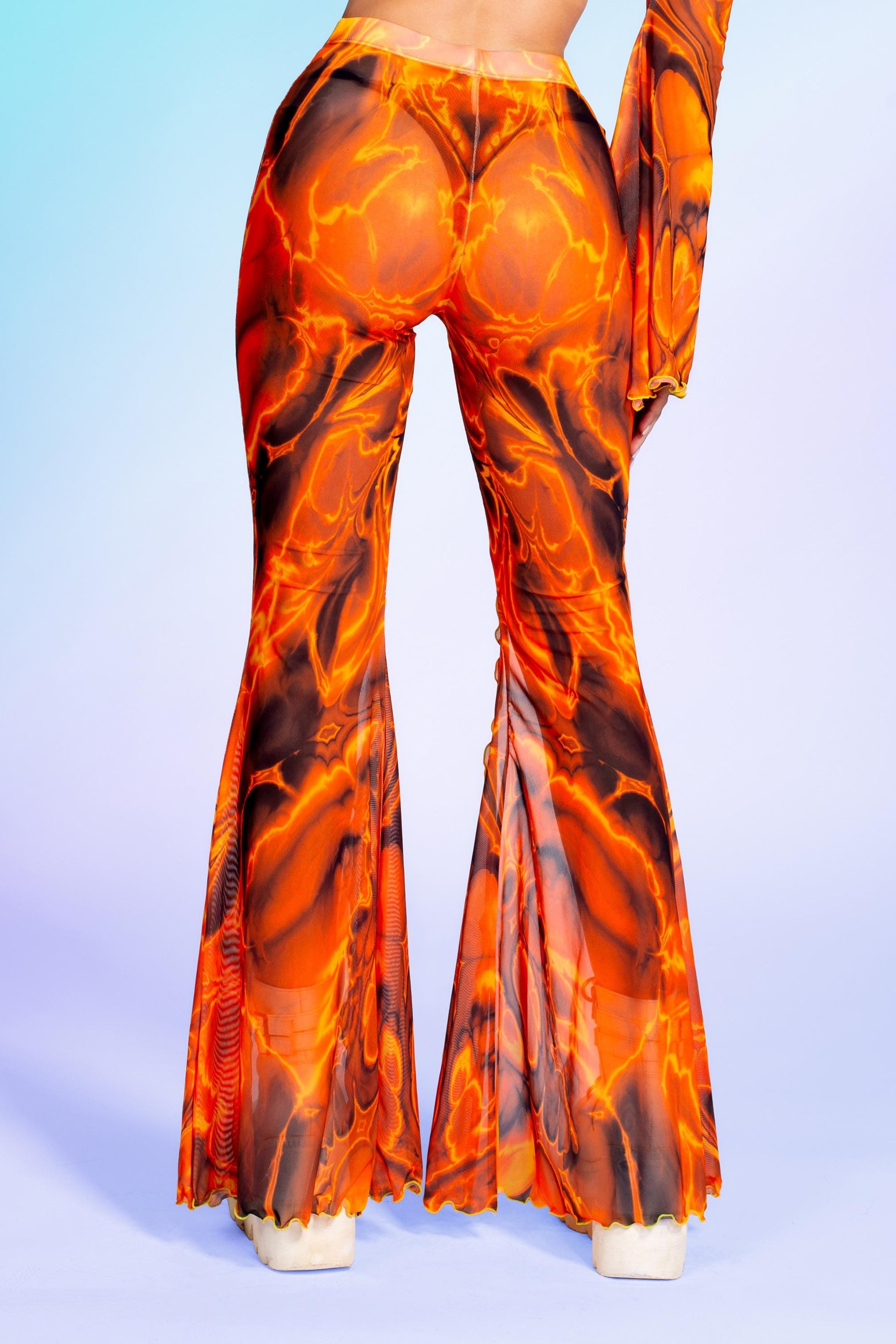 Up In Flames Slit Flared Pants 2