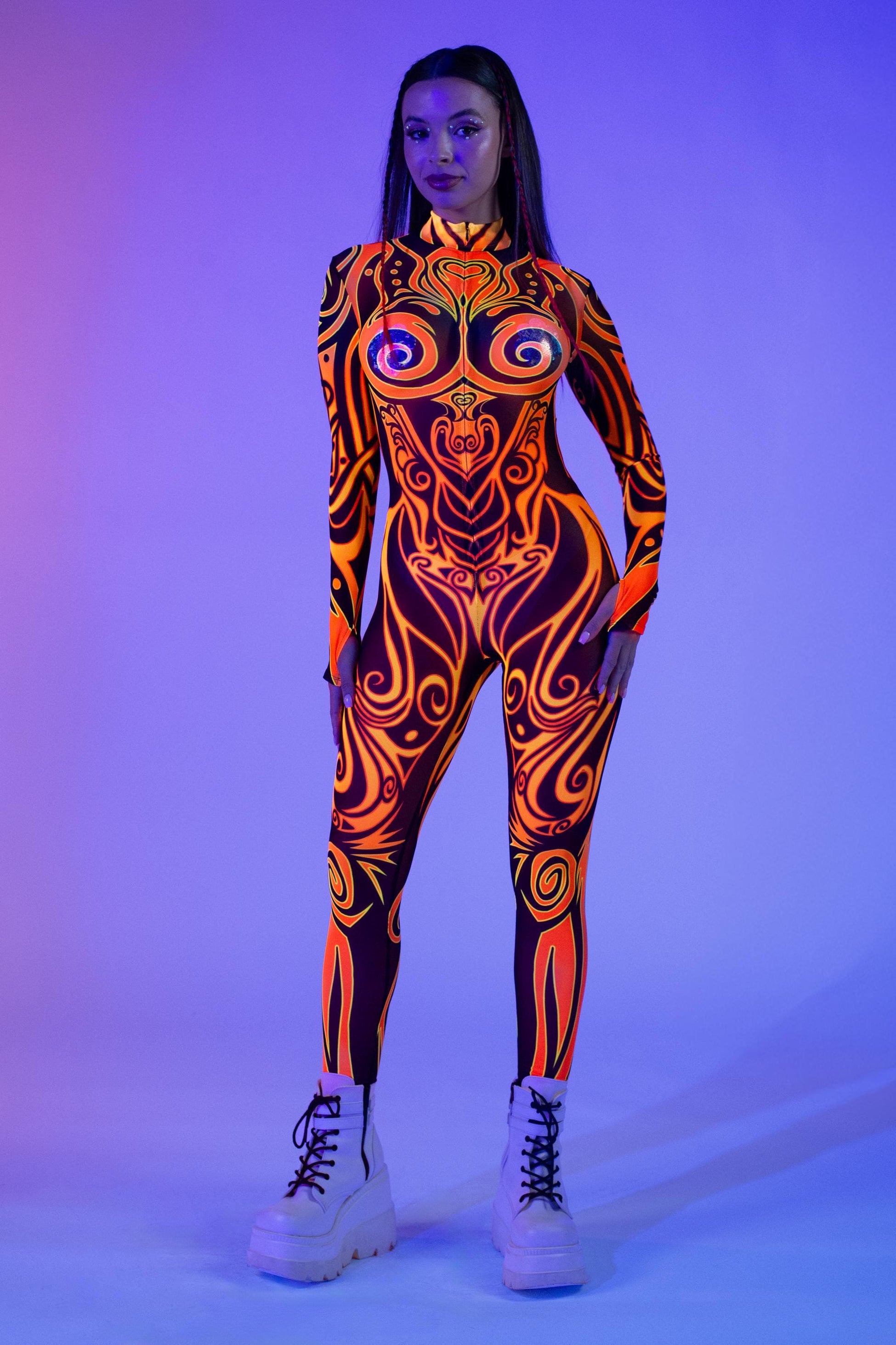 Warrior Paint Mesh Costume 2