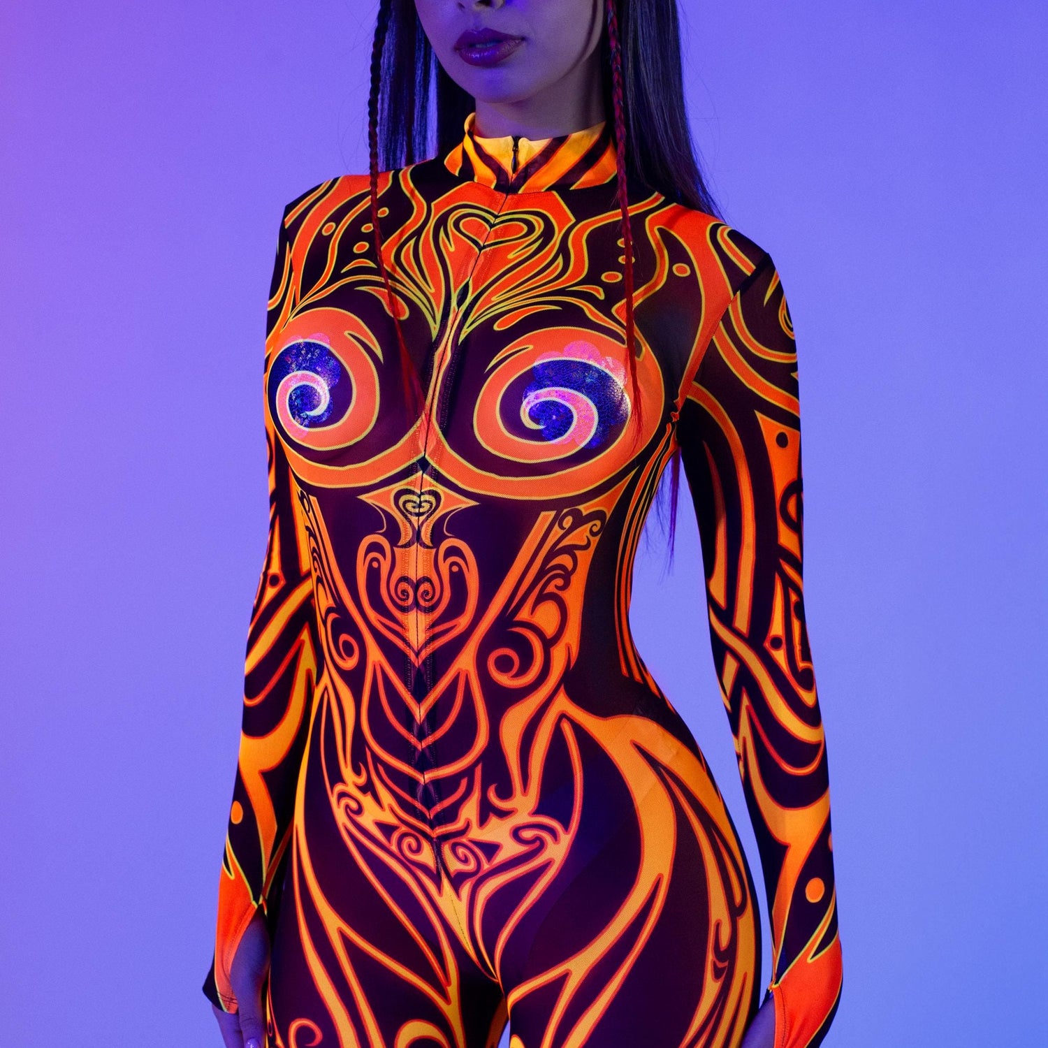 Warrior Paint Mesh Costume