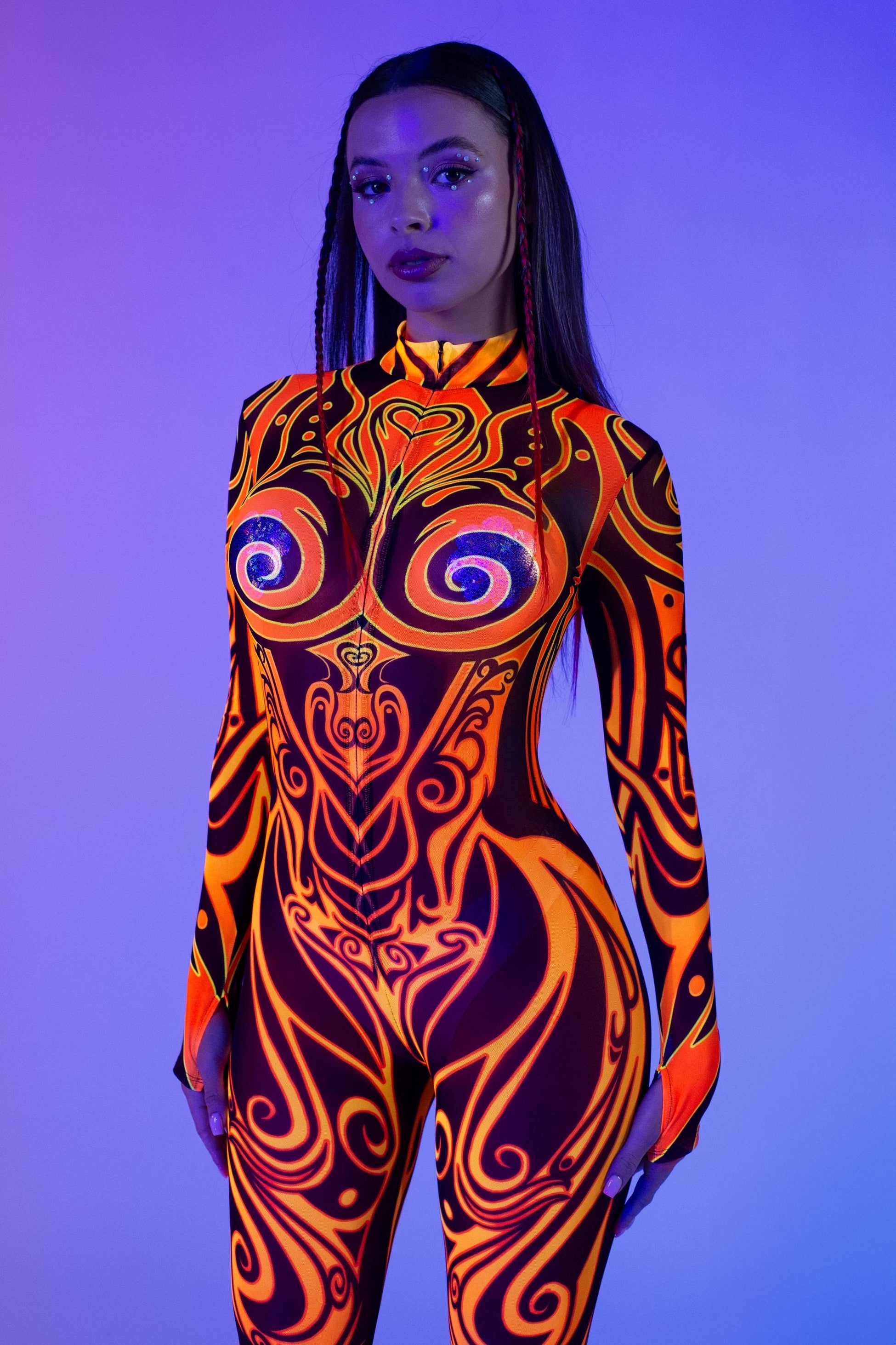 Warrior Paint Mesh Costume 1