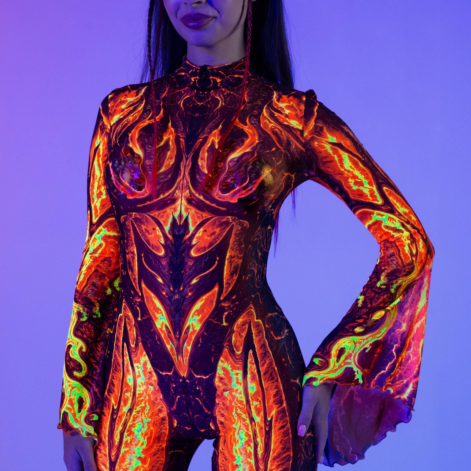 Natural Magmatism Flared Mesh Costume