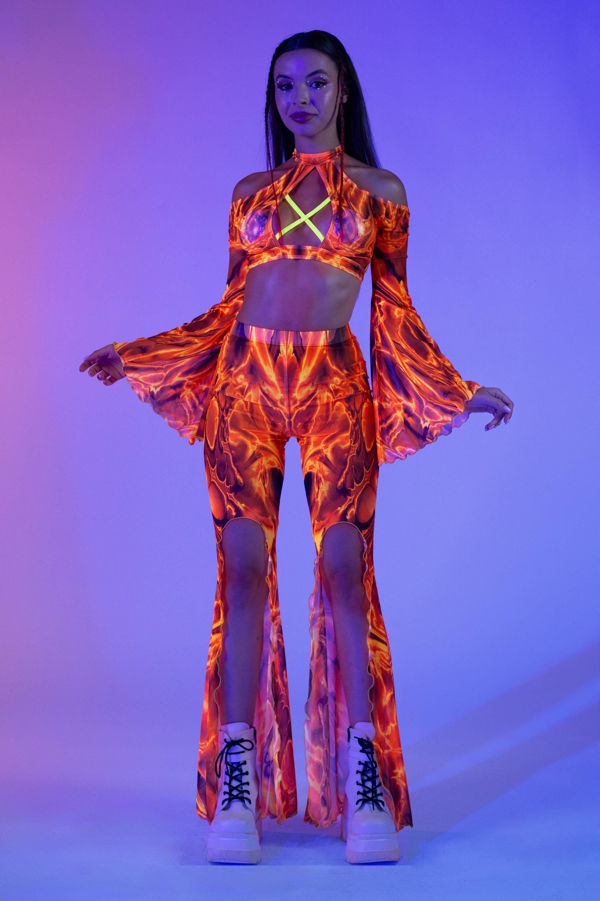 Up In Flames Flared Slit Set 1