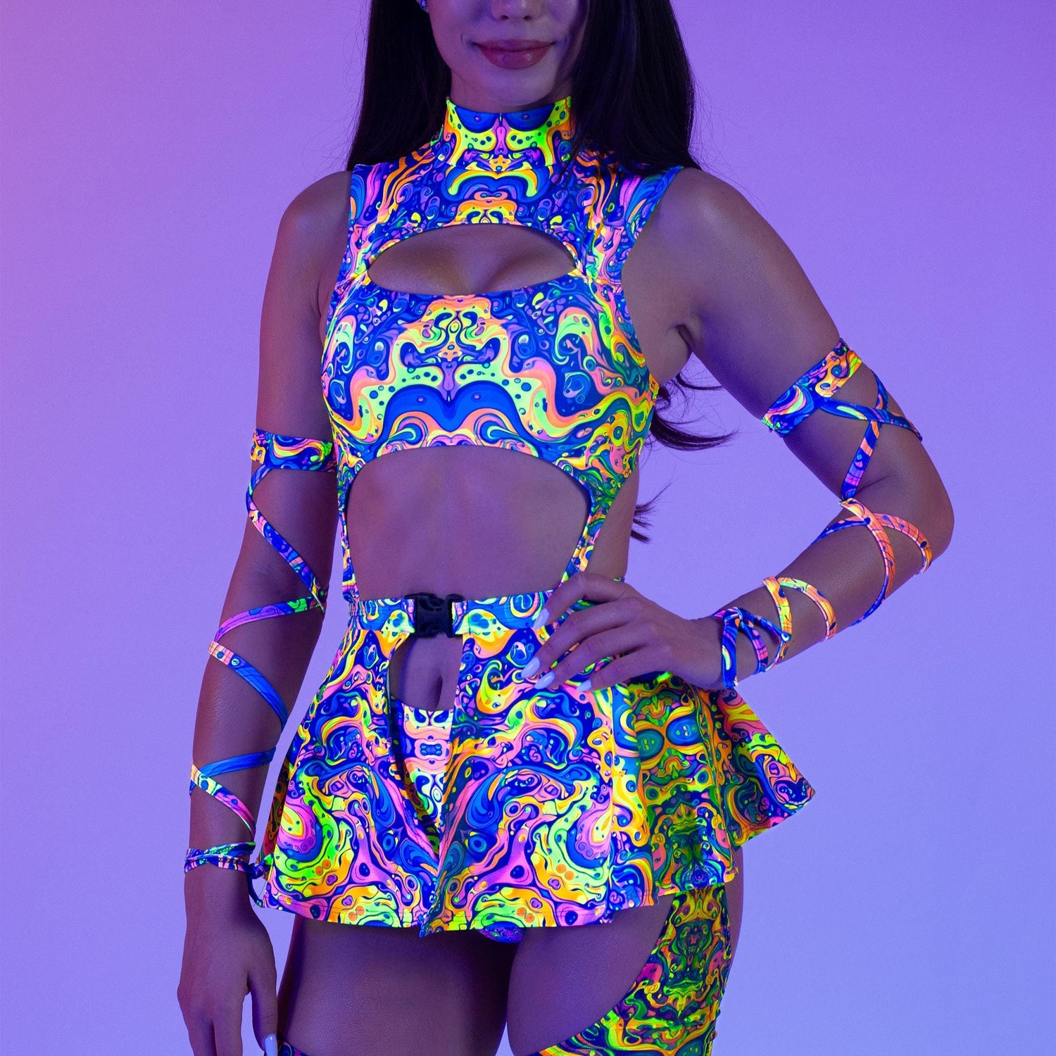 Abstract Concept Micro Buckle Skirt 6