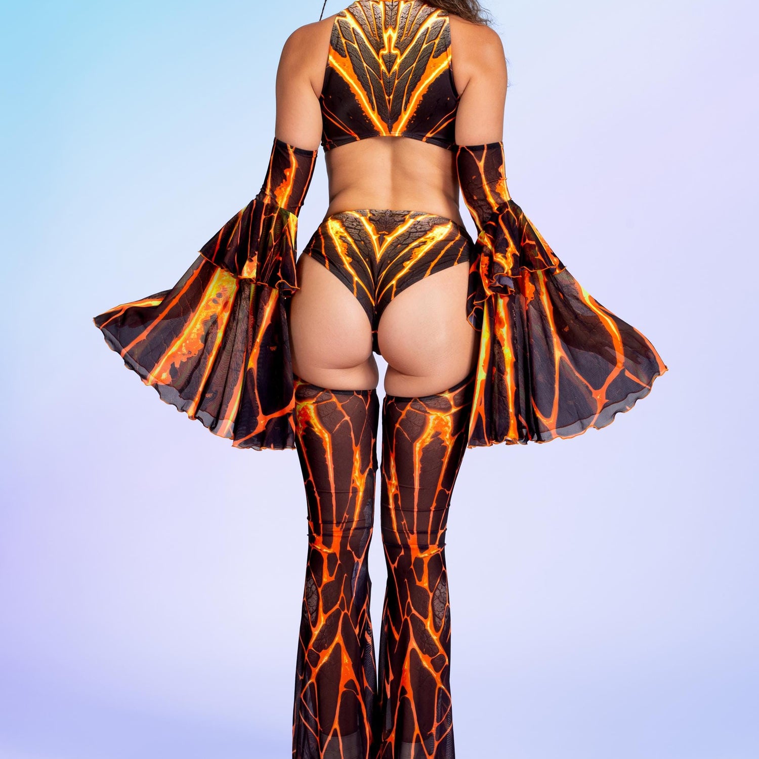 Vesuvius Backless Chaps Bodysuit 6