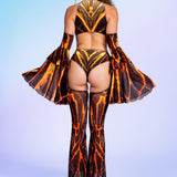 Vesuvius Backless Chaps Bodysuit
