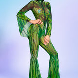 Cicada Flared Mesh Costume